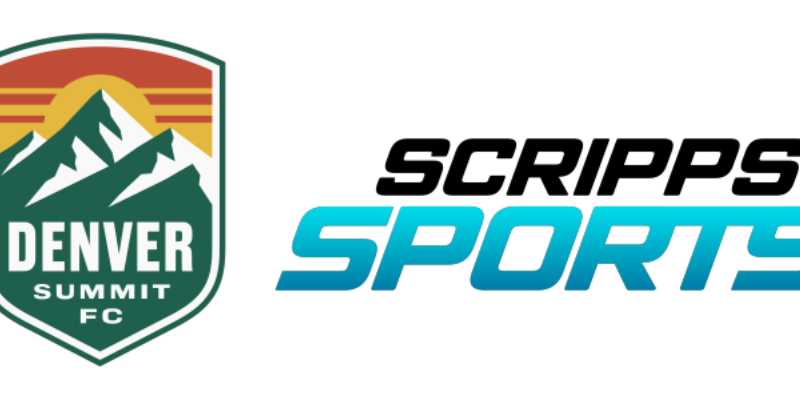 Logos of Denver Summit FC and Scripps Sports displayed side by side.