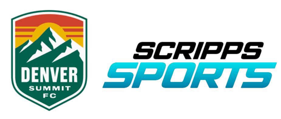 Logos of Denver Summit FC and Scripps Sports displayed side by side.