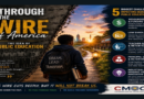 Graphic about public education featuring a young Black student walking toward a school and city skyline at sunrise, with messaging about overcoming barriers in education and a sidebar highlighting five major challenges facing public schools.